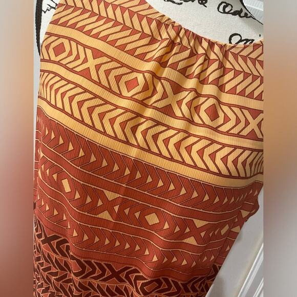 PENDLETON MAXI DRESS SLEEVELESS ORANGE GRIDS  BOARDWALK SIZE 12 AESTHETIC CORE - Picture 8 of 11